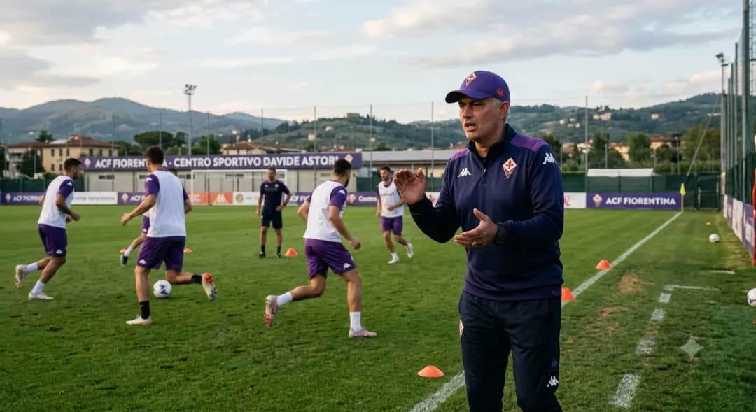 José Mourinho nesta manhã conduziu seu primeiro treino à frente da Fiorentina!