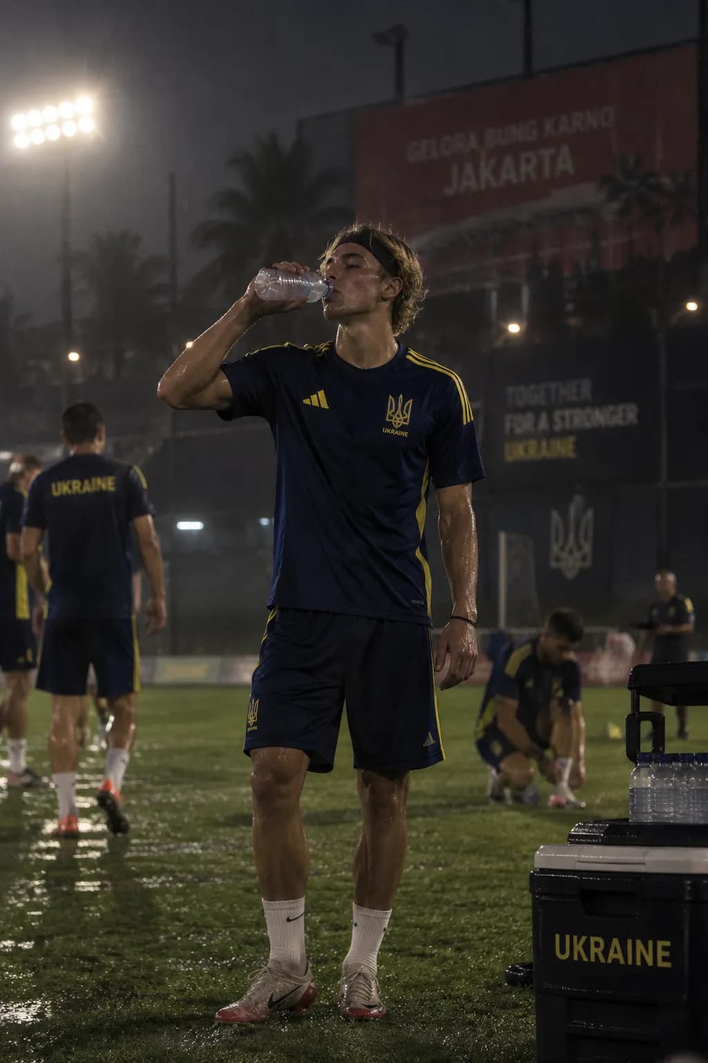Último treino em Jakarta. 🇮🇩 Amanhã é dia de jogo. Foco total. 🇺🇦💙💛