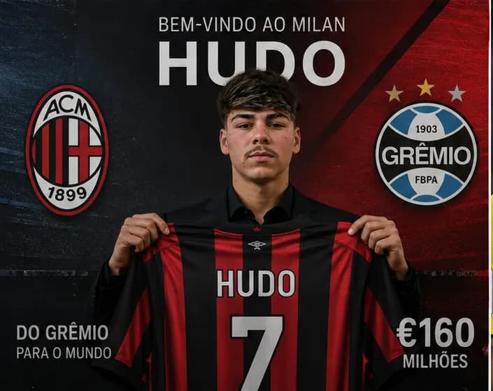 Me chamo Hudo, sou camisa 7 do AC Milan. Sou de Brasil. Vocês verão muito da minha história daqui pra frente. Aguardem!