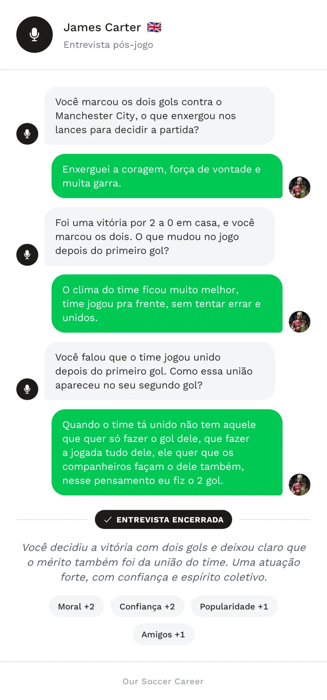Entrevista pós-jogo, a união faz a força! Pra cima Liverpool.❤️