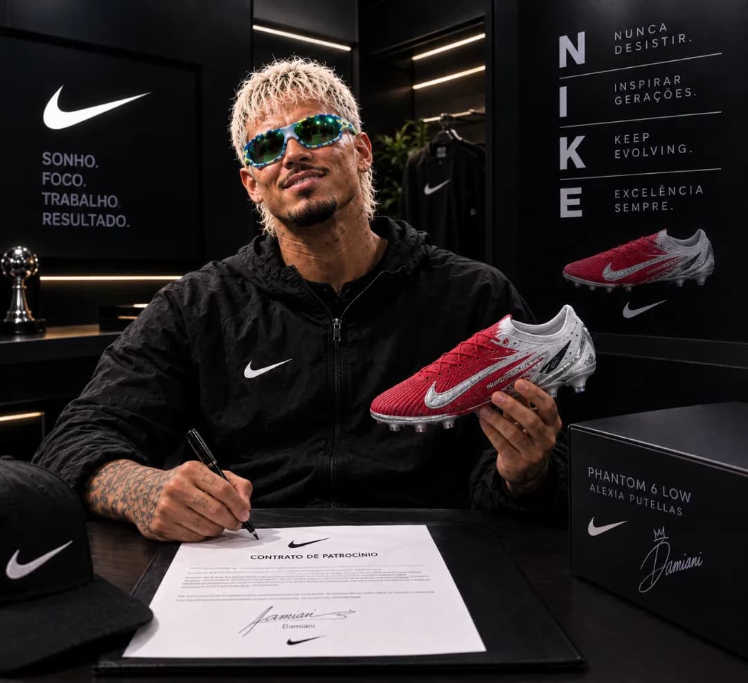 Grandes jogadores usam grandes marcas. Quer uma melhor performance em jogo, use Nike. Se o maior goleador do Liverpool usa porquê você nã…