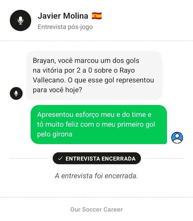 Entrevista pós-jogo