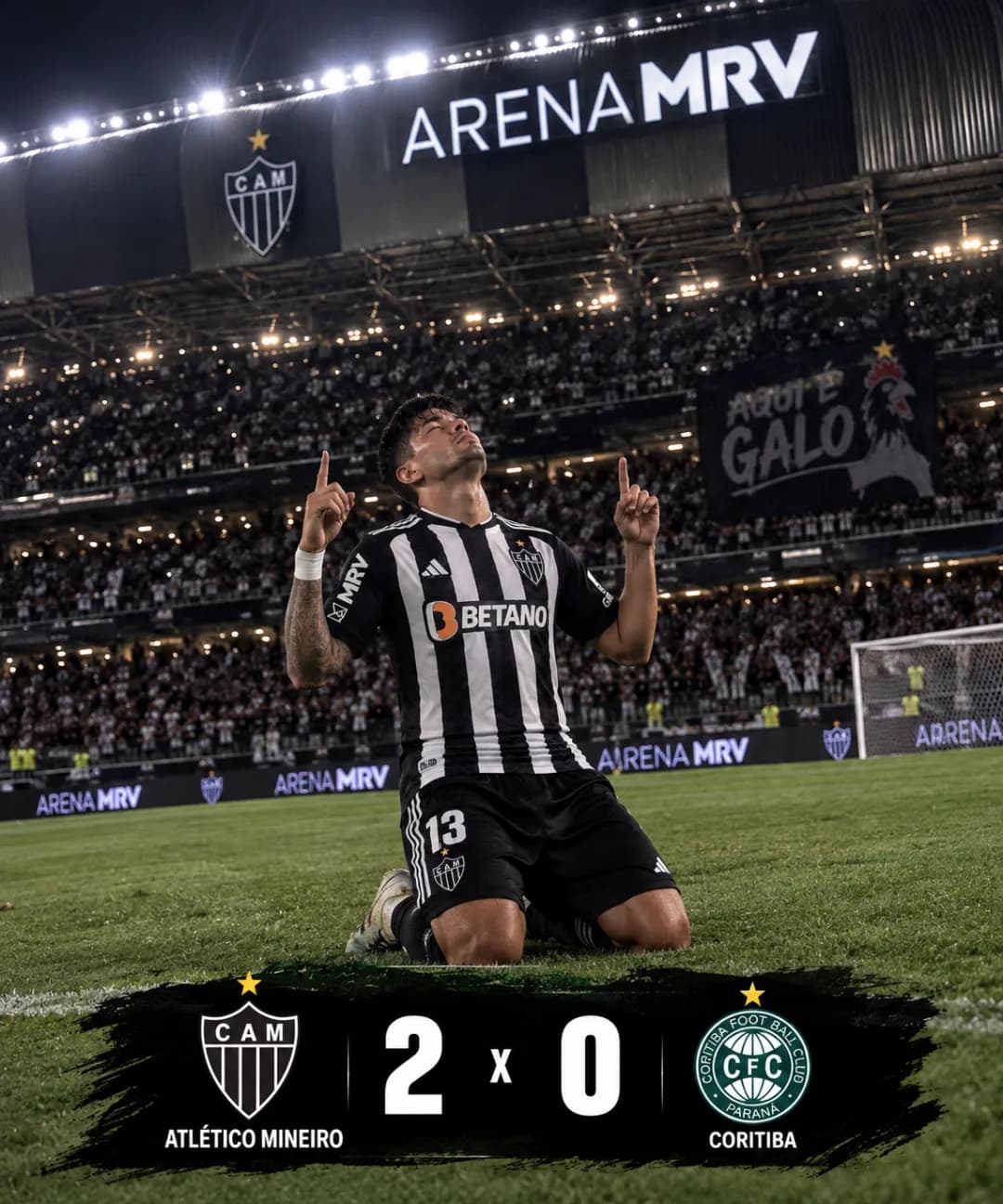 Graças a Deus Vencemos mais uma pelo brasileirão fiz 2 Gols que foi os gols da vitória pra cima do coritiba. seja oq acontecer estarei co…