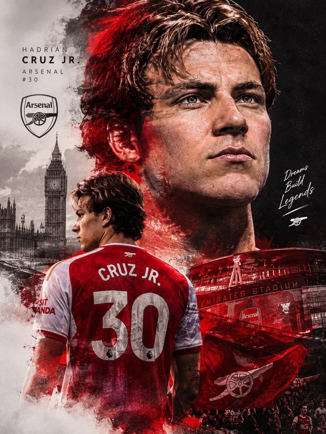Cruz está sendo ídolo no Arsenal e ganhando tudo na liga inglesa, ele está muito feliz de tá no Arsenal❤️🤍